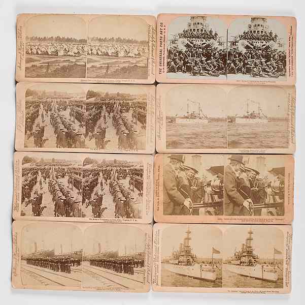 Appraisal: Group of Civil War Spanish American War Stereoviews Lot of