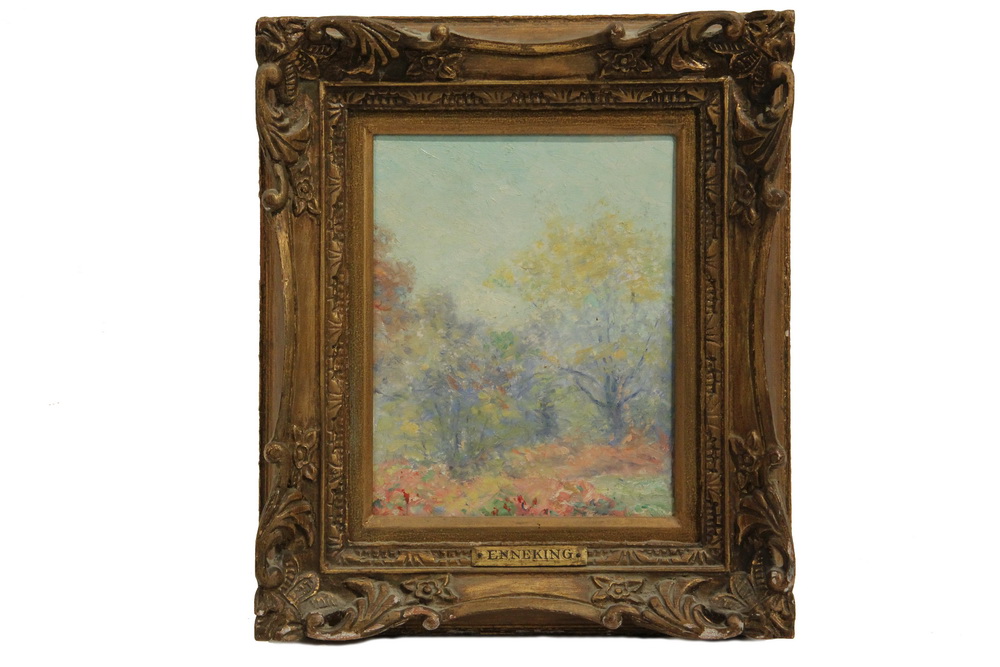 Appraisal: JOSEPH ENNEKING MA - - Spring Woodland Landscape oil on