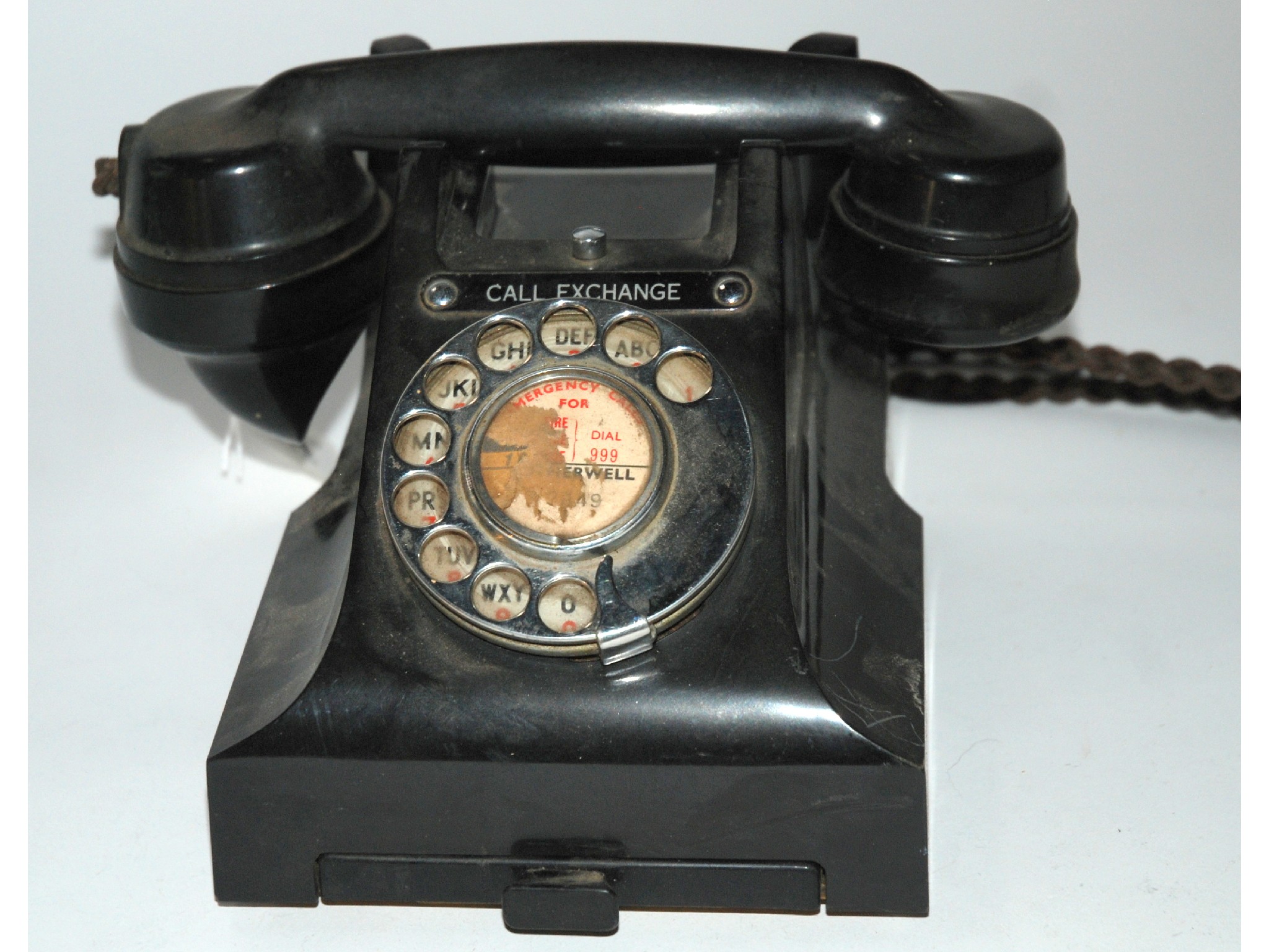 Appraisal: A black bakelite s telephone