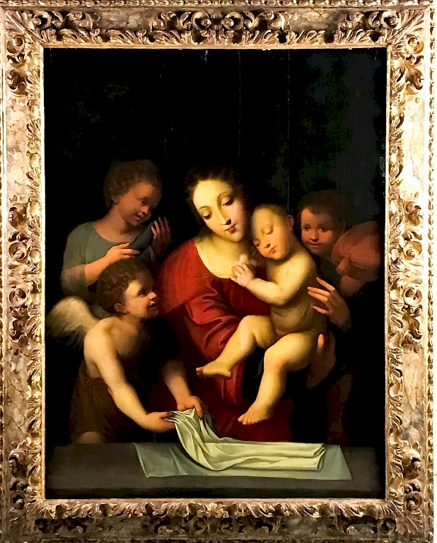 Appraisal: th C Italian Oil Painting after Bernardino Luini Bernardino Luini