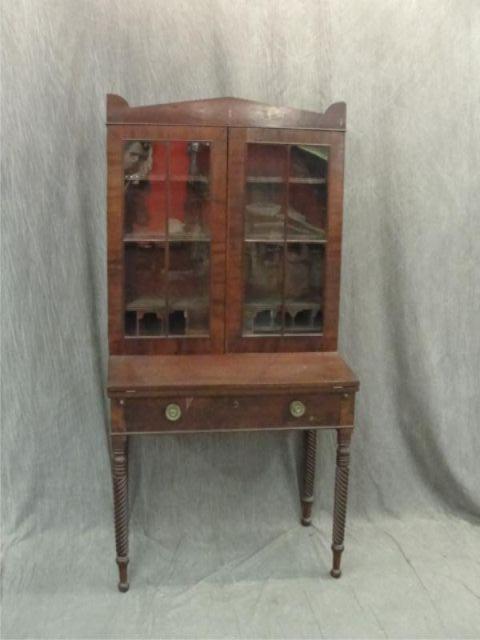 Appraisal: Empire Secretary Bookcase From a Hartsdale NY home Dimensions wide