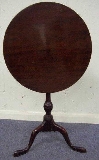 Appraisal: A mahogany table the circular top on a turned column