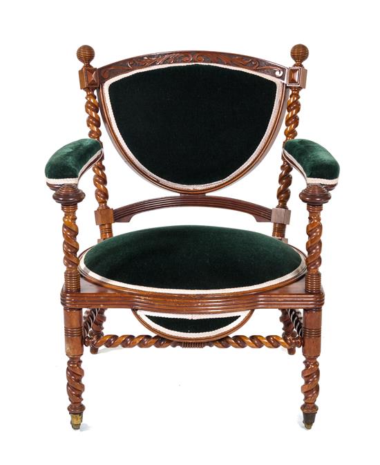 Appraisal: Sale Lot An American Walnut Low Armchair george hunzinger th