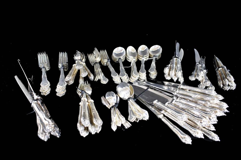 Appraisal: GARRARDS EXTENSIVE STERLING SILVER FLATWARE SERVICEThird Quarter th Century Each