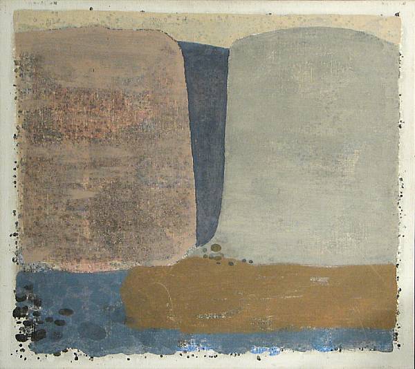 Appraisal: Selden Spaulding - Untitled Pink blue brown and gray abstract