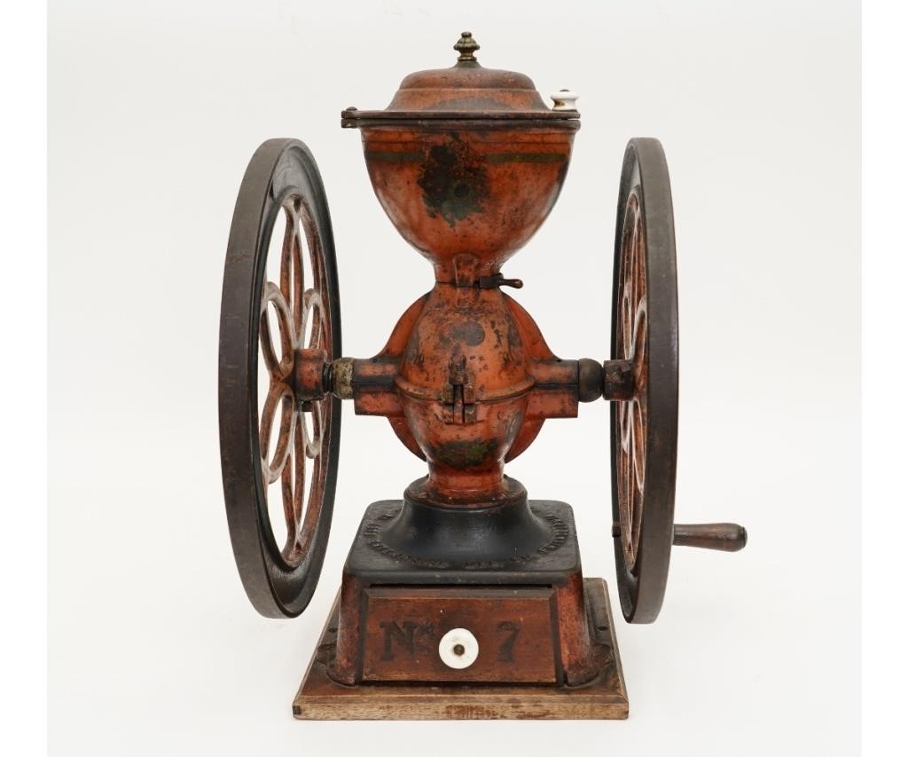 Appraisal: Enterprise No coffee mill grinder with original paint decoration and