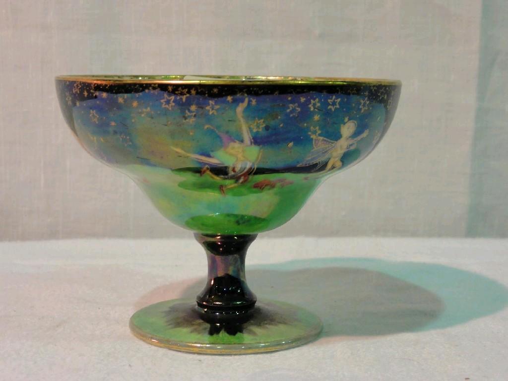 Appraisal: A Wedgwood Fairyland lustre bowl raised on a stem and