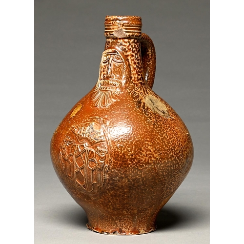 Appraisal: A German Bartmann bottle or Bellarmine Frechen mid th c