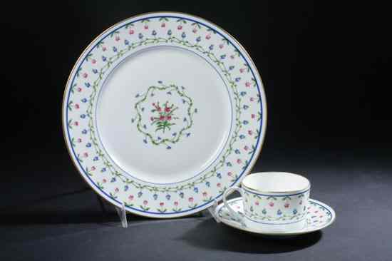 Appraisal: -PIECE LIMOGES PORCELAIN PARTIAL DINNER SERVICE ''Lafayette'' pattern A Raynaud