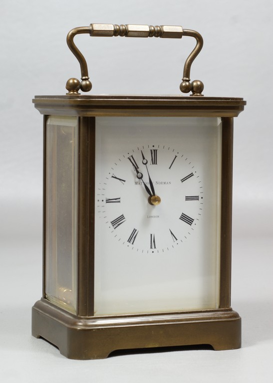 Appraisal: Brass carriage clock with Swiss j movement retailed by Matthew