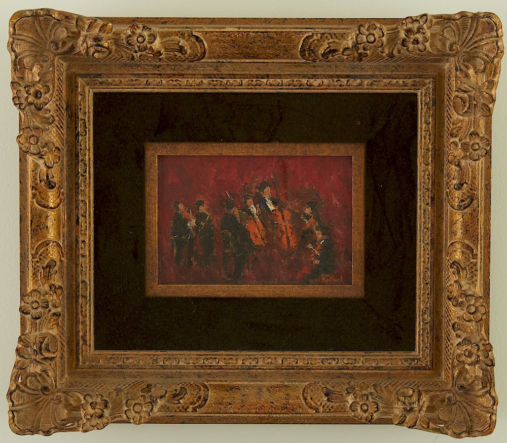 Appraisal: Grp Paintings by Michel Rostand Michel Rostand - Group of