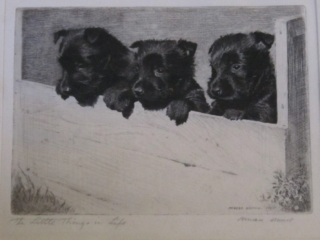 Appraisal: JAMES MORGAN DENNIS - Etching 'The Little Things of Life'