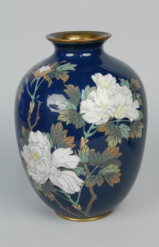 Appraisal: JAPANESE CLOISONNE CHRYSANTHEMUM VASE height inches Condition good