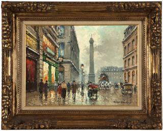 Appraisal: Antoine Blanchard La Place Vendome signed lower right Antoine Blanchard