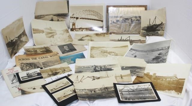 Appraisal: CAPE COD CANAL EARLY PHOTOGRAPHS COLLECTION OF PERIOD PHOTOS DEPICTING