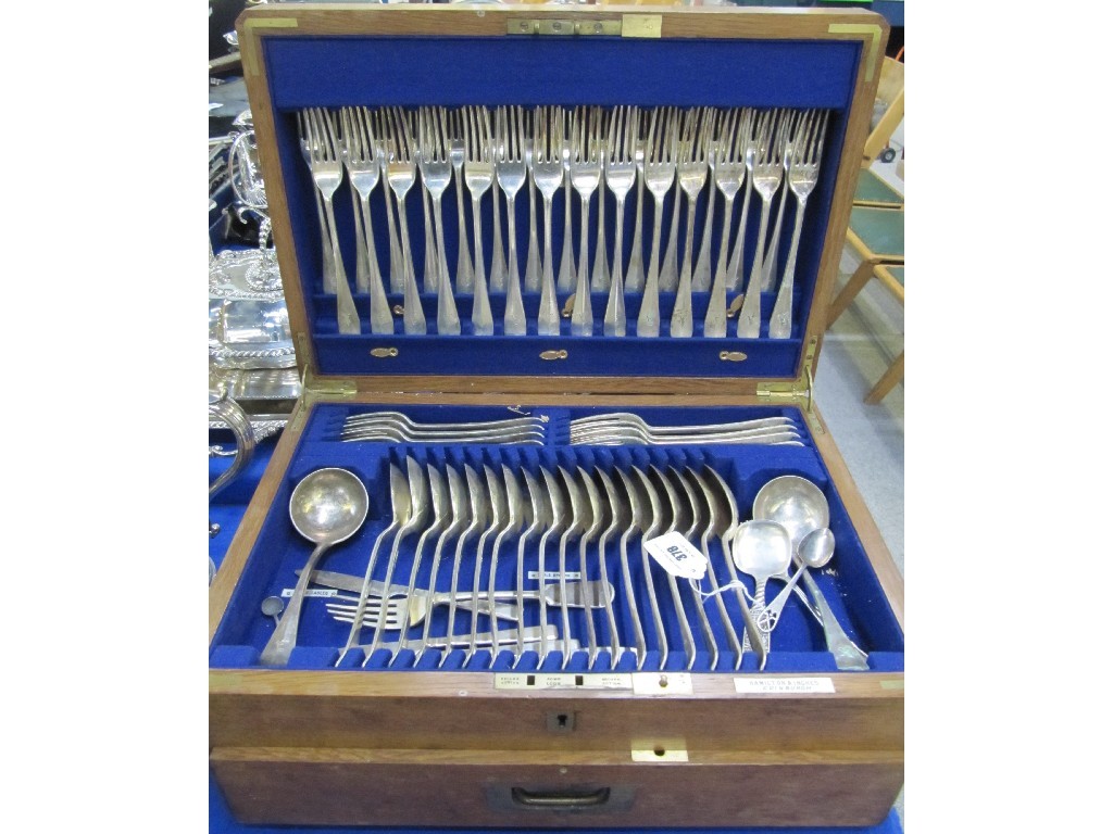 Appraisal: Part canteen of EP cutlery