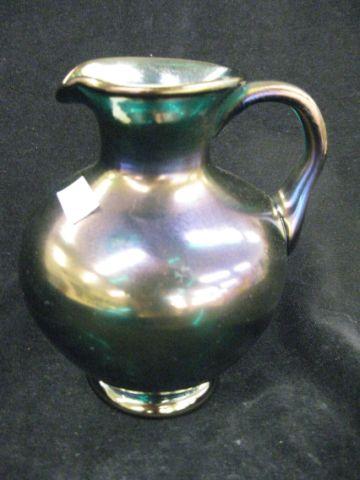 Appraisal: Loetz Art Glass Pitcher rich blue-green excellent