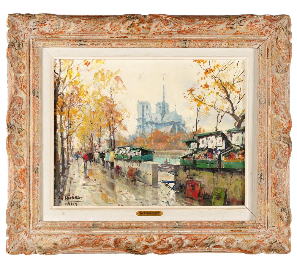 Appraisal: JUAN BAYON SALADO JEAN SALABET - Parisian quai with view