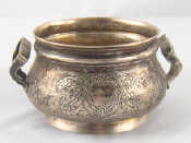 Appraisal: A Russian silver two handled bowl Moscow cm across wt