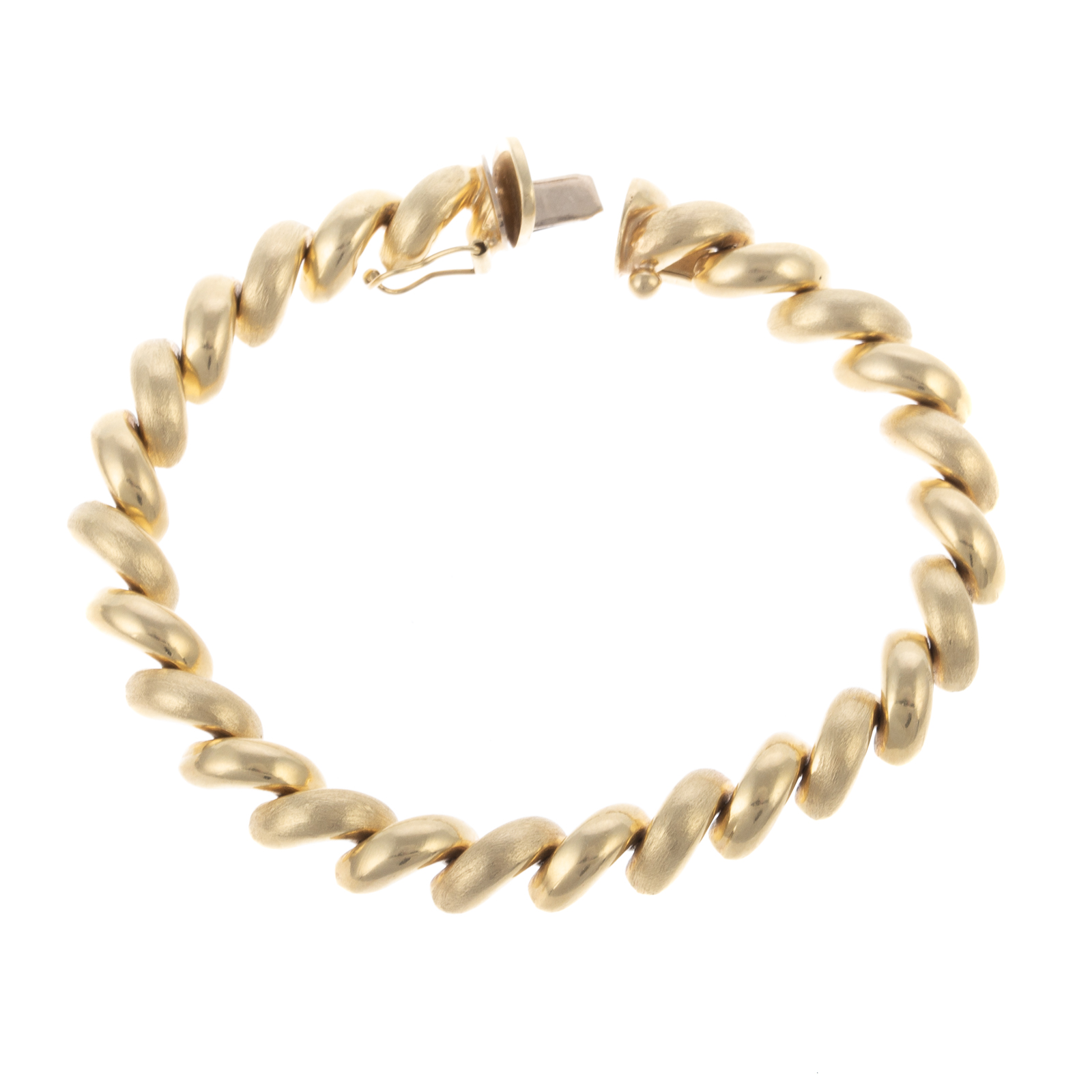 Appraisal: AN ITALIAN SAN MARCO LINK BRACELET IN K K yellow