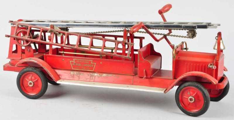 Appraisal: Pressed Steel Keystone Aerial Ladder Truck Description American Circa Open