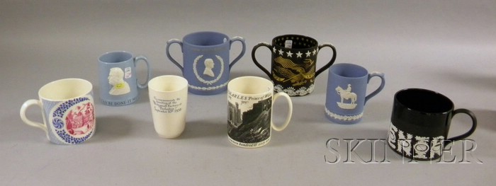 Appraisal: Eight Assorted Wedgwood Commemorative and Collector's Ceramic Mugs and Cups