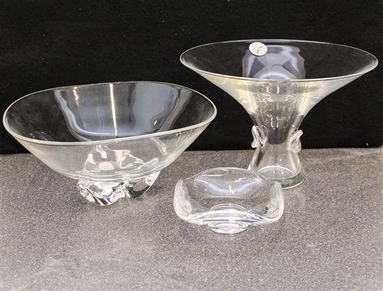 Appraisal: Sale Lot Three Steuben Glass Articles comprising a bowl a