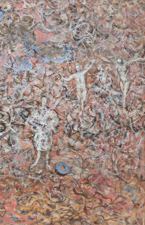 Appraisal: Sale Lot Mark Tobey American - Figures mixed media on