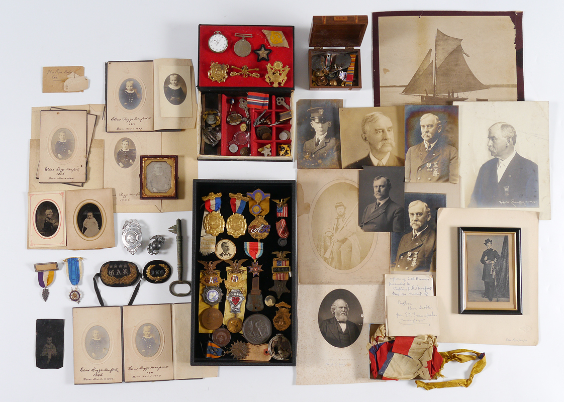 Appraisal: COLLECTION OF ELIAS MONFORT GAR VETERANS MEDALS MORE Direct from