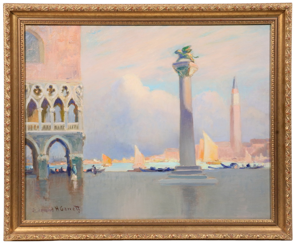 Appraisal: EDMUND HENRY GARRETT MA NY - Venice oil on artist's