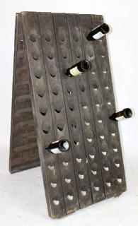 Appraisal: French A-frame champagne riddling rack from the wine caves in