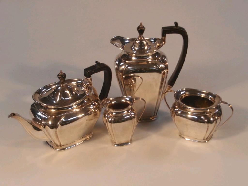 Appraisal: A George V silver four piece tea service by Roberts