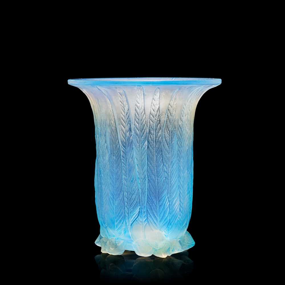 Appraisal: REN LALIQUE FRENCH - EUCALYPTUS VASE NO designed opalescent and