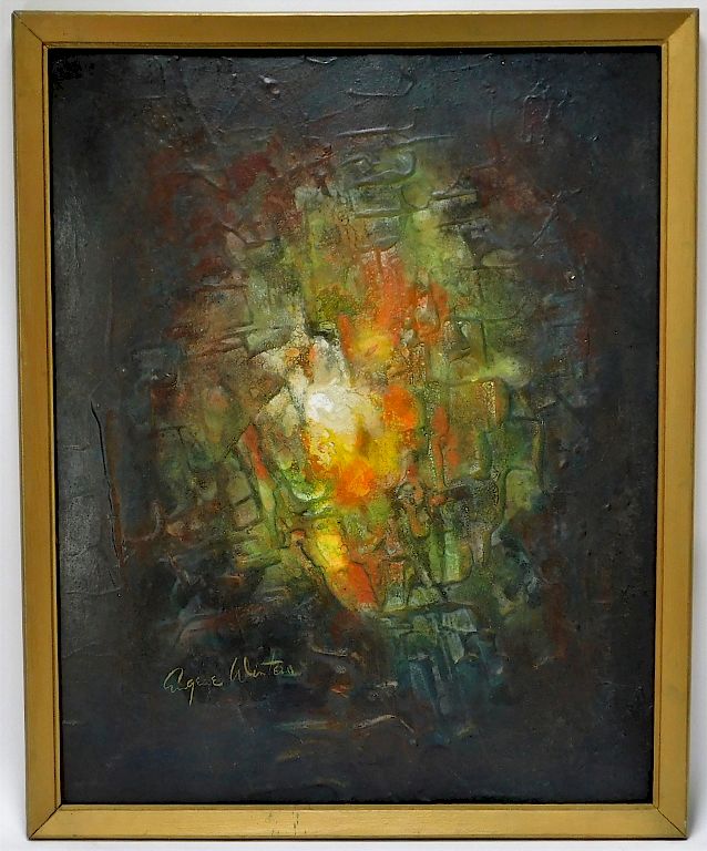 Appraisal: Eugene Winters Abstract Expressionist O B Painting Austria United States