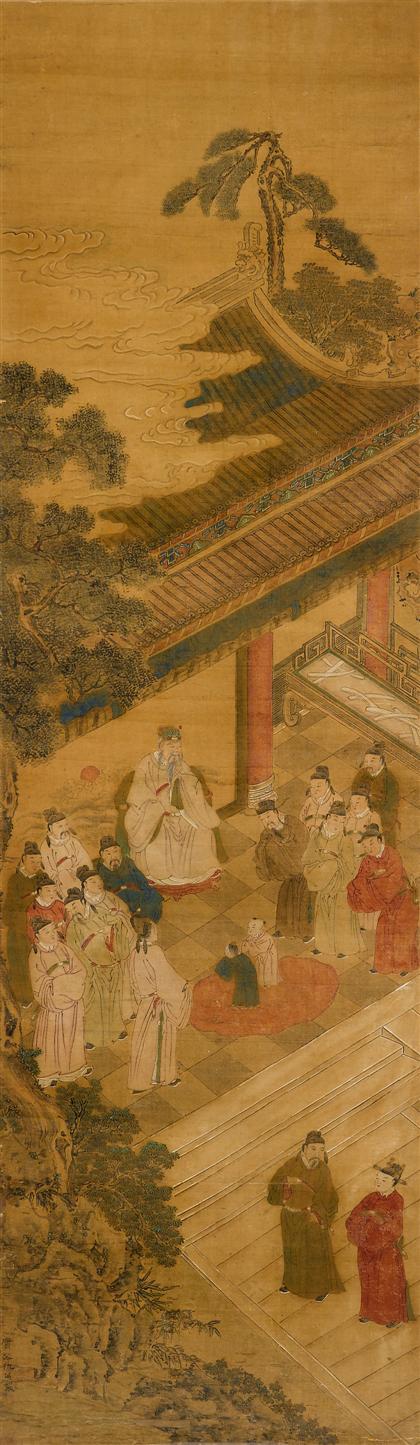 Appraisal: ANONYMOUS chinese qing dynasty COURT PRESENTATION Wash and ink on