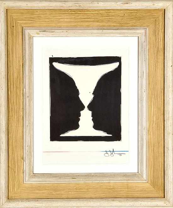 Appraisal: Jasper Johns New York b CUP PICASSO color lithograph framed