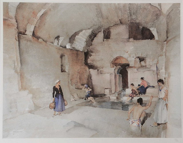 Appraisal: After William Russell Flint - Pool of Echoes numbered WRF