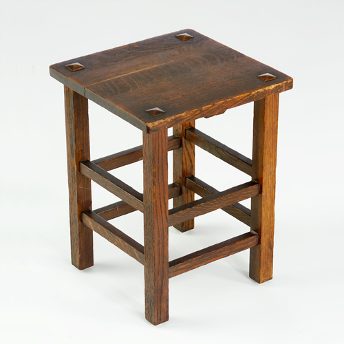 Appraisal: Lifetime tabouret its legs mortised through the square top Original