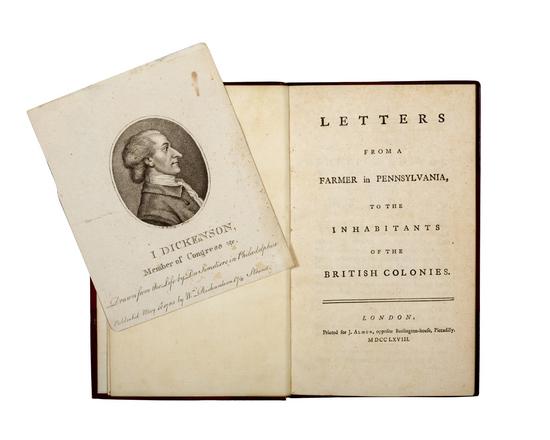 Appraisal: DICKINSON John - Letters from a Farmer in Pennsylvania to