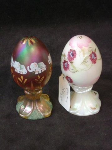 Appraisal: HAND PAINTED EGGS - FENTON