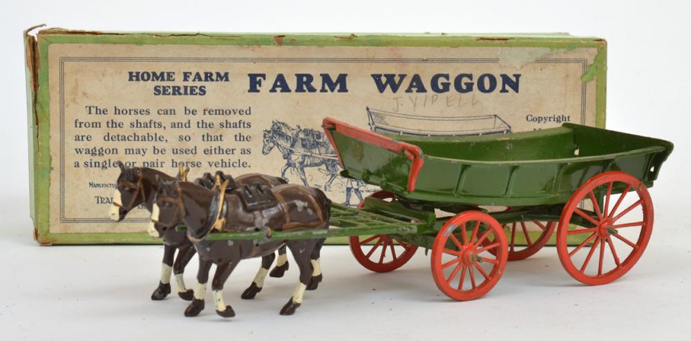 Appraisal: BRITAINS FARM WAGON NO F GREEN AND RED G BOX