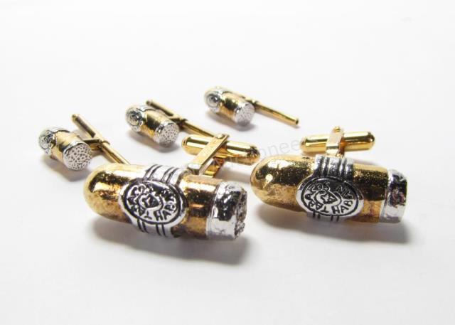 Appraisal: WEH Walter E Hayward sterling silver cigar cufflinks and studs