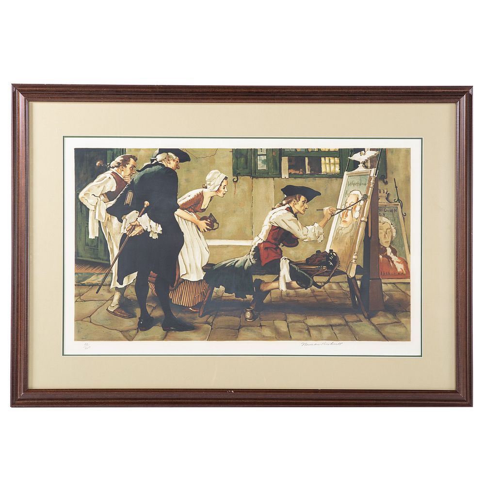 Appraisal: Norman Rockwell The New Tavern Sign Norman Perceval Rockwell American