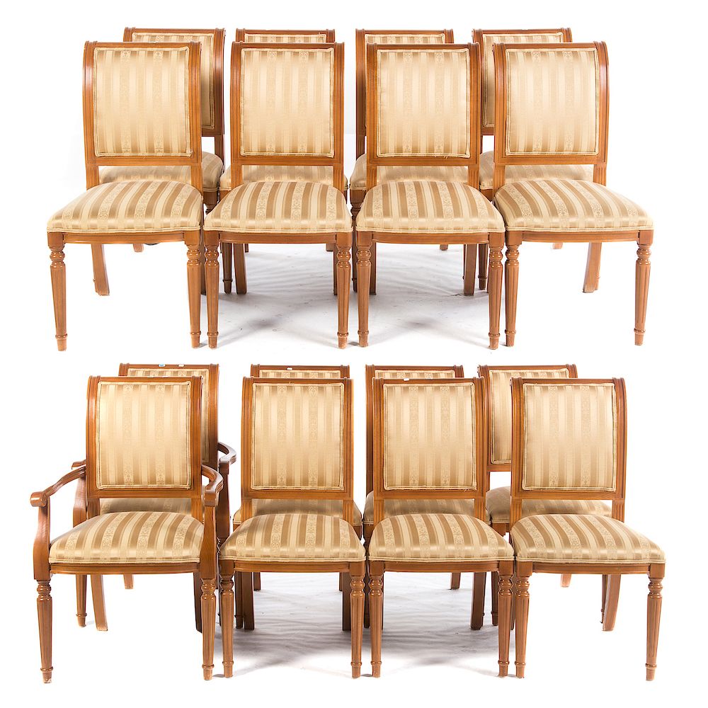 Appraisal: Set of Neoclassical Beechwood Dining Chairs th st century fourteen