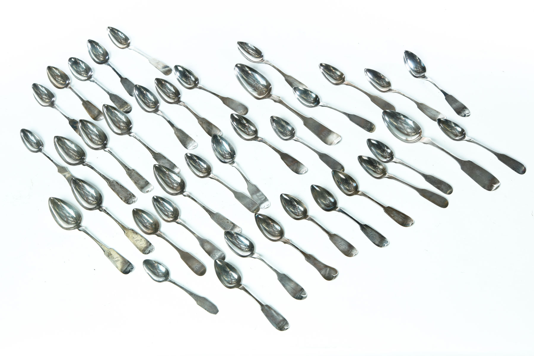 Appraisal: GOOD GROUP OF SILVER SPOONS American th century Includes eleven