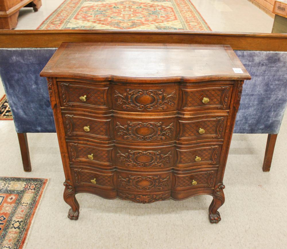 Appraisal: REGENCE PROVINCIAL STYLE FOUR-DRAWER COMMODE B Atman Co luxury department