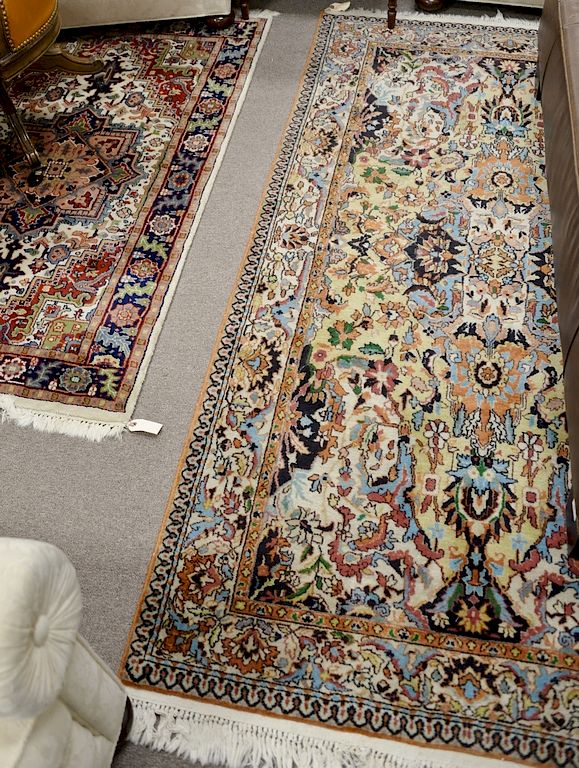 Appraisal: Two Oriental throw rugs ' x ' and ' x