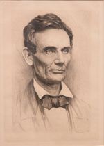 Appraisal: Etching of Abraham Lincoln C Late th Early th Century