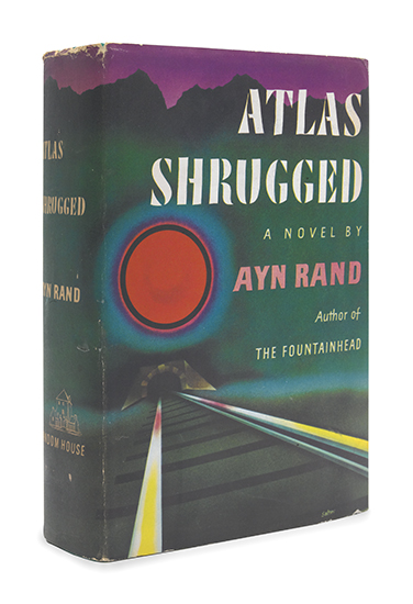 Appraisal: RAND AYN Atlas Shrugged Thick vo green cloth gilt crease