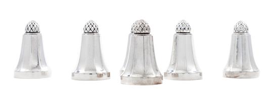 Appraisal: Sale Lot A Set of Six Danish Silver Shakers Georg